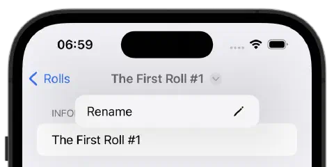 Screenshot of an iOS application showing the top portion of the screen.