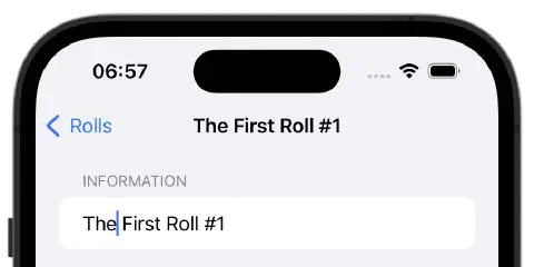 Screenshot of an iOS application showing the top portion of the screen.