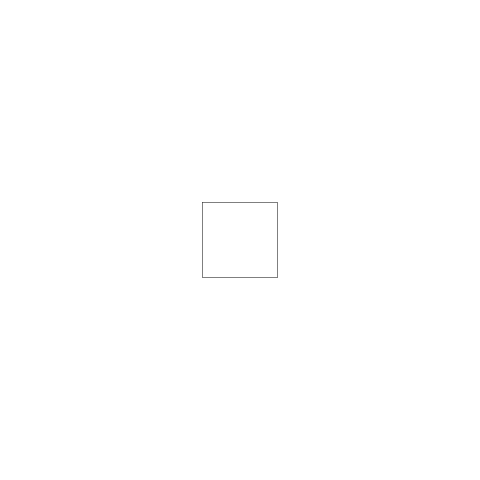 A single square on a white background. The square is unfilled with a black outline.
