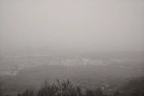 an overcast day looking over Nanjing