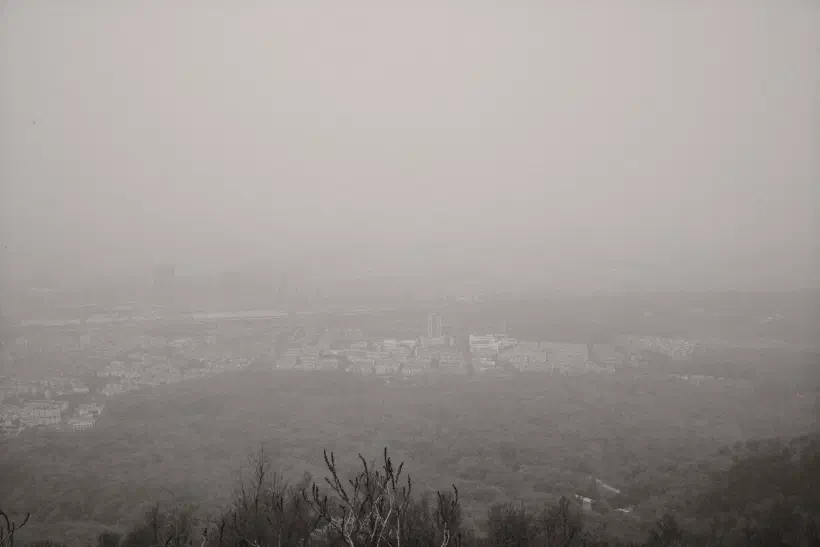 an overcast day looking over Nanjing
