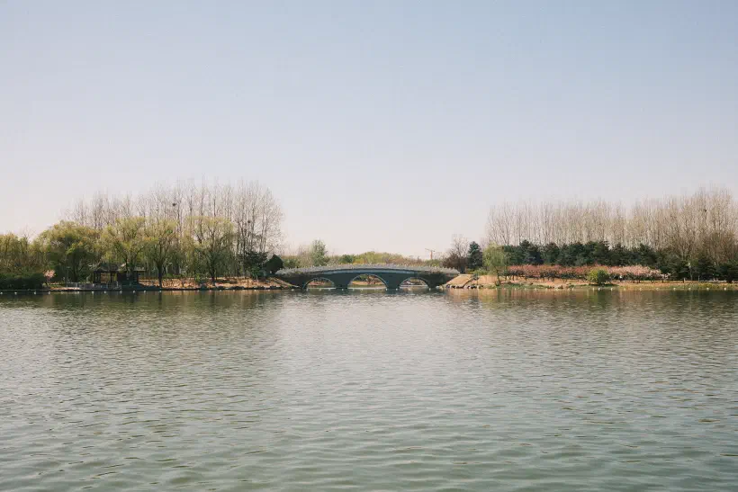 a view of the lake in Niantan park