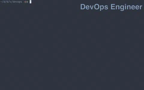 A screenshot of the terminal showing a badge identifying the context